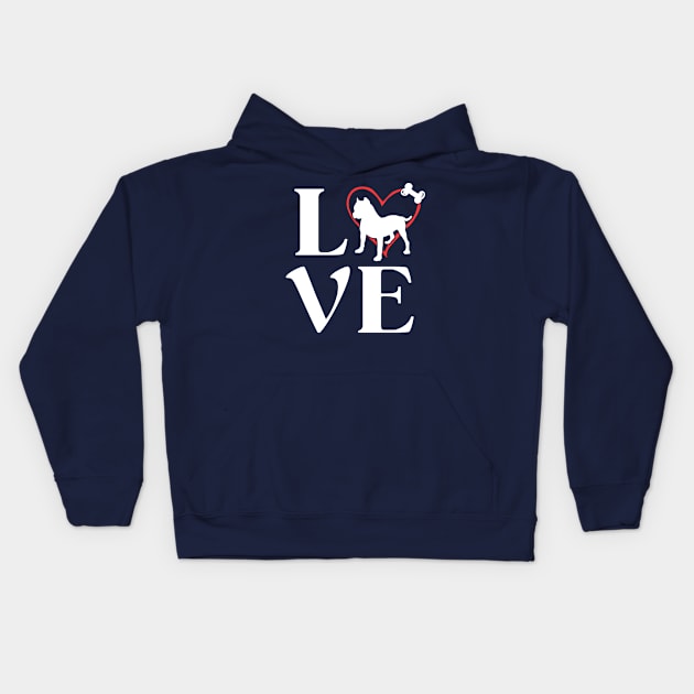 Pitbull Gifts Love Dogs Tshirts For Women Dog Mama Kids Hoodie by 14thFloorApparel